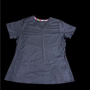 Vera Bradley gray V-Neck Scrub Top NWT